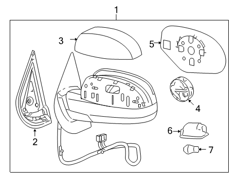2012 Cadillac Escalade Outside Mirrors Diagram