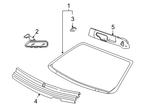 2005 Chevy Cavalier Windshield Glass Diagram