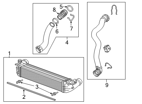 2018 Chevy Cruze Intercooler Hose Diagram for 39014321