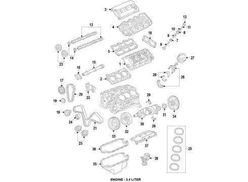 1991 Pontiac Grand Prix Vibration Damper Diagram for 24504611