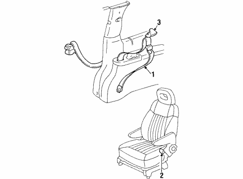 2004 Oldsmobile Silhouette Rear Seat Belts Diagram 2 - Thumbnail