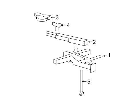 2008 Chevy Malibu Jack & Components Diagram 1 - Thumbnail