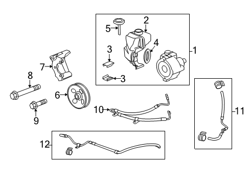 2012 Chevy Camaro Power Steering Pressure Hose Diagram for 92249334