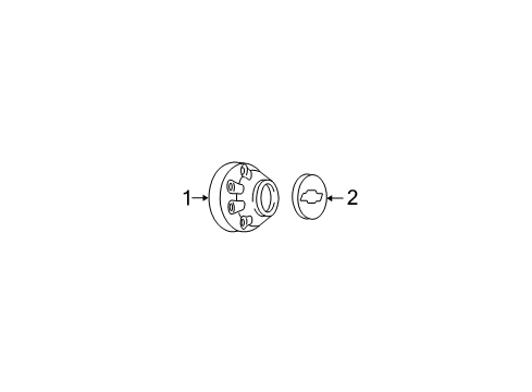 1996 Chevy K1500 Wheel Covers & Trim Diagram 6 - Thumbnail