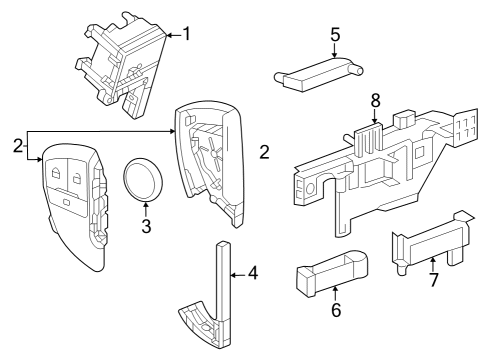 2023 Chevy Silverado 1500 Keyless Entry Components Diagram