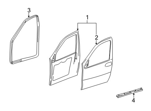 2005 Saturn Relay Front Door Diagram