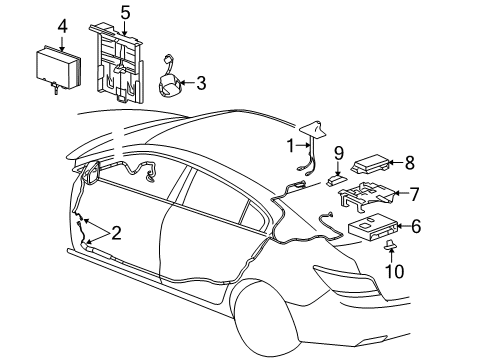 2014 Buick LaCrosse Communication System Components Diagram