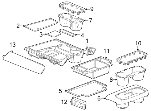 2023 GMC Sierra 1500 Applique, Driver Side Diagram for 85105355
