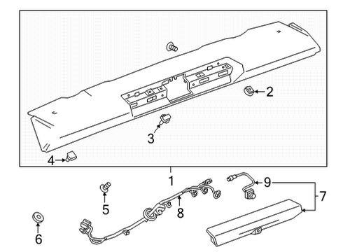 2022 GMC Sierra 3500 HD Spoiler Diagram