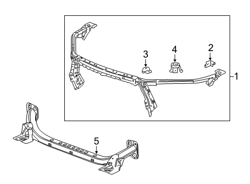 2022 Buick Enclave Radiator Support Diagram