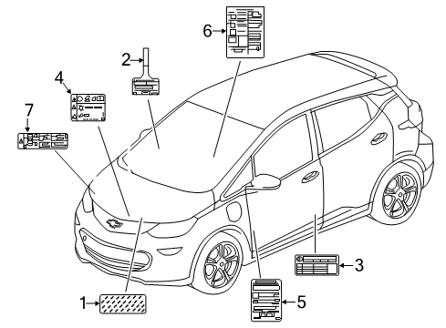 2018 Chevy Bolt EV Information Labels Diagram