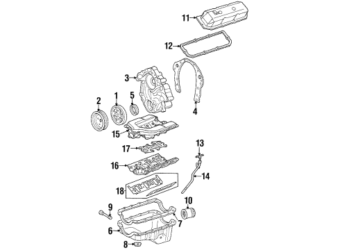 1995 Pontiac Firebird Intake Manifold Gasket Diagram for 24504789