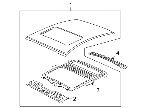 2009 Pontiac G8 Roof & Components Diagram