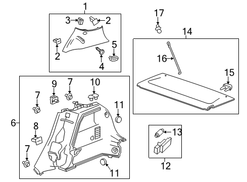 2018 Chevy Sonic Interior Trim - Quarter Panels Diagram 1 - Thumbnail