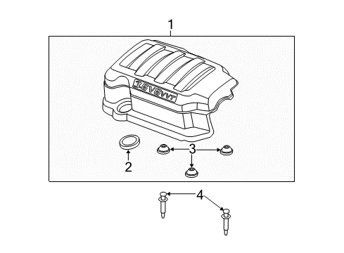 2017 Chevy Traverse Engine Appearance Cover Diagram