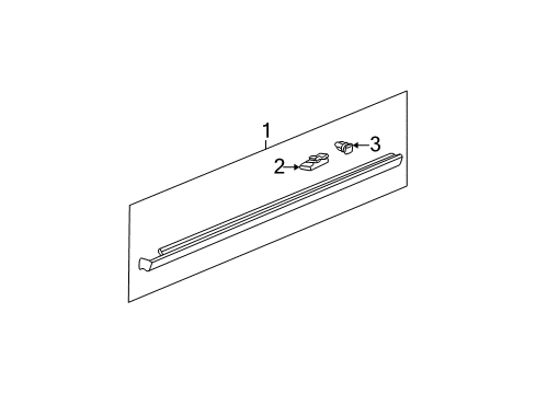 2004 Cadillac DeVille Exterior Trim - Pillars, Rocker & Floor Diagram