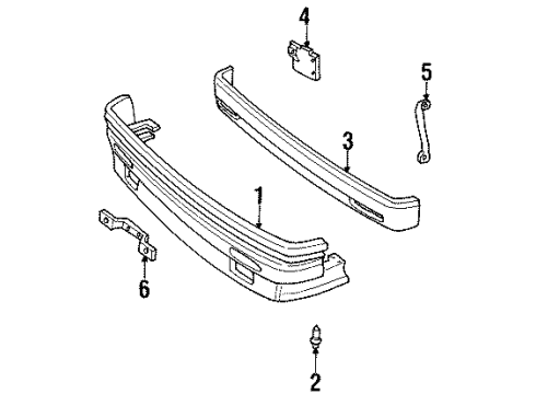 1994 Oldsmobile Bravada Front Bumper Diagram
