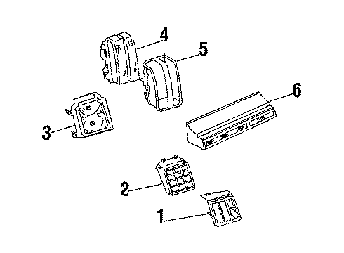 1987 Oldsmobile Cutlass Salon Tail Lamps, Backup Lamps Diagram