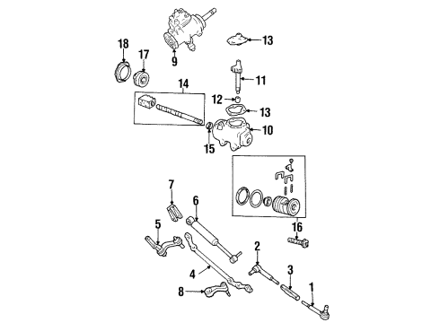 1988 Chevy C2500 Lock Nut Diagram for 7826012