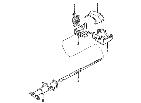 2005 GMC Canyon Steering Column Diagram for 10372649