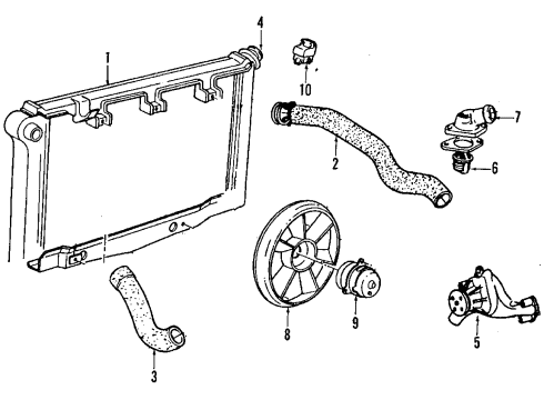 1991 Pontiac Firebird Blower Motor & Fan Diagram