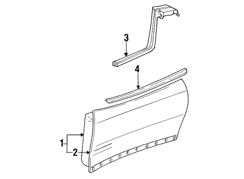 2001 Pontiac Firebird Door & Components Diagram