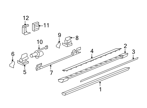 2008 GMC Yukon XL 1500 Running Board Diagram 3 - Thumbnail