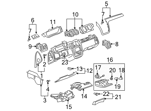 2011 Cadillac DTS Side Panel, Blue, Passenger Side Diagram for 15798634