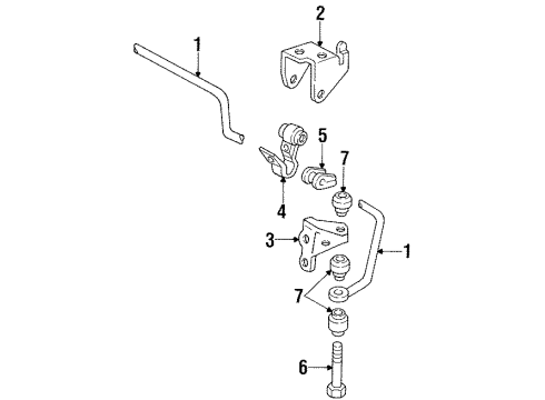 1998 Buick LeSabre Rear Suspension, Control Arm Diagram 3 - Thumbnail