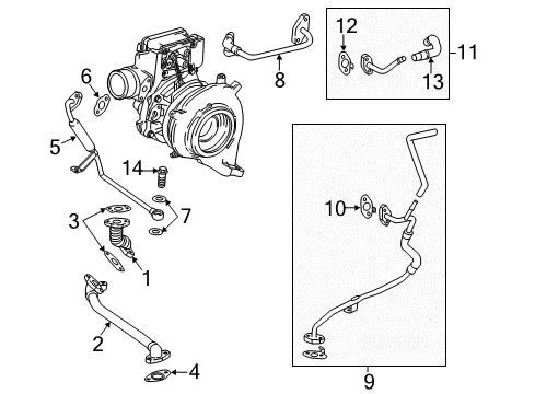 2019 Chevy Silverado 2500 HD Upper Return Tube Diagram for 12642428