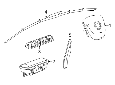 2017 Cadillac ATS Air Bag Components Diagram 1 - Thumbnail