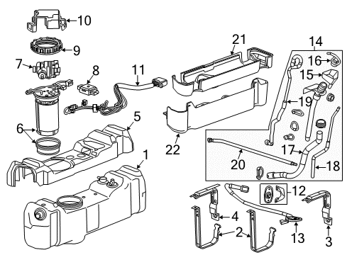 2016 Chevy Silverado 2500 HD Emission Components Diagram