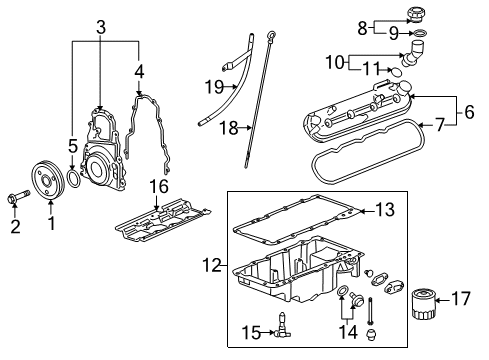2009 Buick LaCrosse Baffle Diagram for 12569042