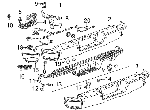 2015 Chevy Silverado 1500 Rear Bumper Diagram