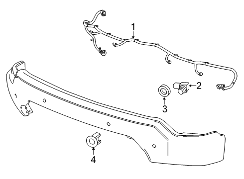2022 GMC Sierra 1500 Harness, Front Diagram for 84859044