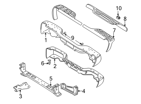 2006 GMC Yukon Rear Bumper Diagram