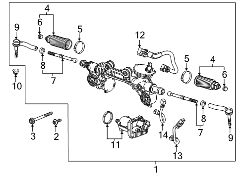 2019 GMC Sierra 1500 Steering Gear Diagram for 84944198