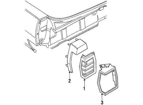 1984 Oldsmobile Delta 88 Tail Lamps Diagram