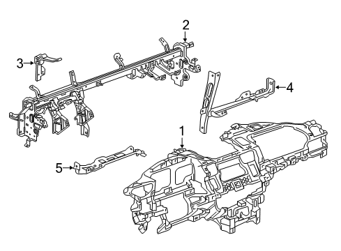 2018 Cadillac CT6 Cluster & Switches, Instrument Panel Diagram 1 - Thumbnail