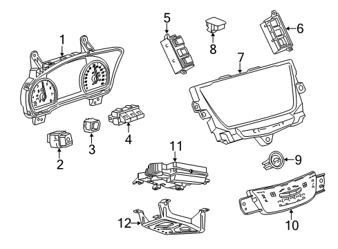 2018 Cadillac XT5 Heater Control Diagram for 85545739