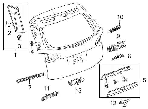 2018 GMC Terrain Control Module, Front Rear Diagram for 84339222