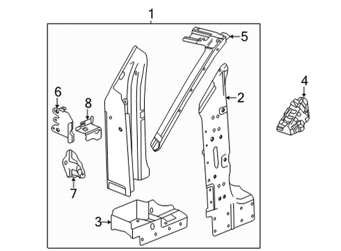 2022 Chevy Corvette Hinge Pillar Diagram