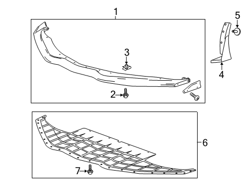 2017 Chevy Corvette Front Bumper - Spoiler Diagram