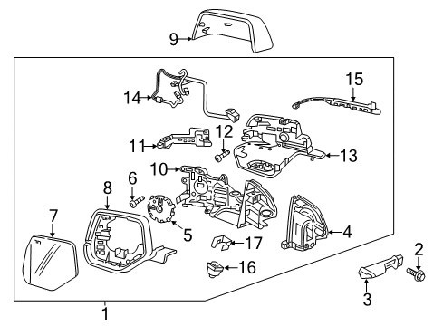 2023 Chevy Traverse Outside Mirrors Diagram