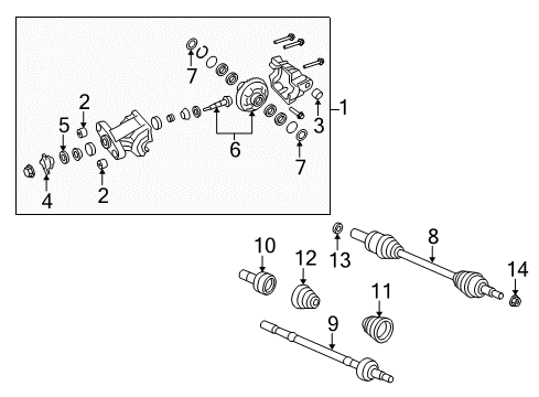 2017 Chevy SS Axle & Differential - Rear Diagram