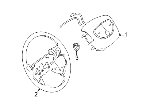 2004 Buick Century Steering Column & Wheel, Shroud, Switches & Levers Diagram 4 - Thumbnail