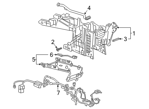 2020 Cadillac XT6 Console Base Diagram for 84636920
