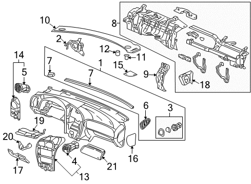 2007 Buick Rainier Instrument Panel Diagram