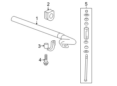 2015 Chevy Silverado 1500 Stabilizer Bar & Components - Front Diagram
