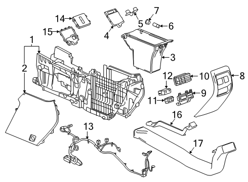 2021 Cadillac XT4 Seat Heat Switch, Jet Black Diagram for 84564055